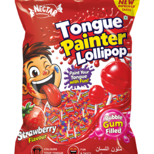 Nector Tongue Painter Magic Strawberry Lollipop (50 Pcs)